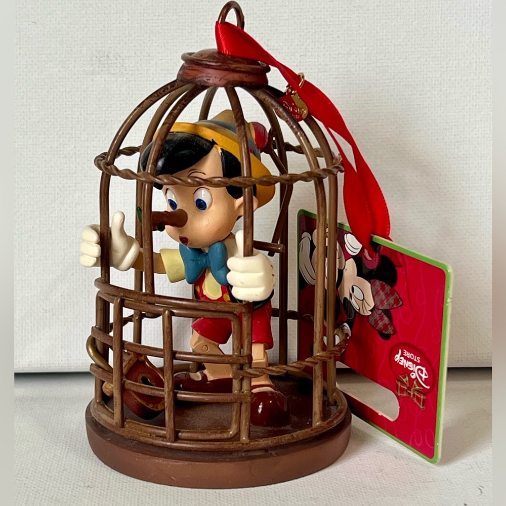 NWT Disney Store 2013 Pinocchio Caged Sketchbook Ornament